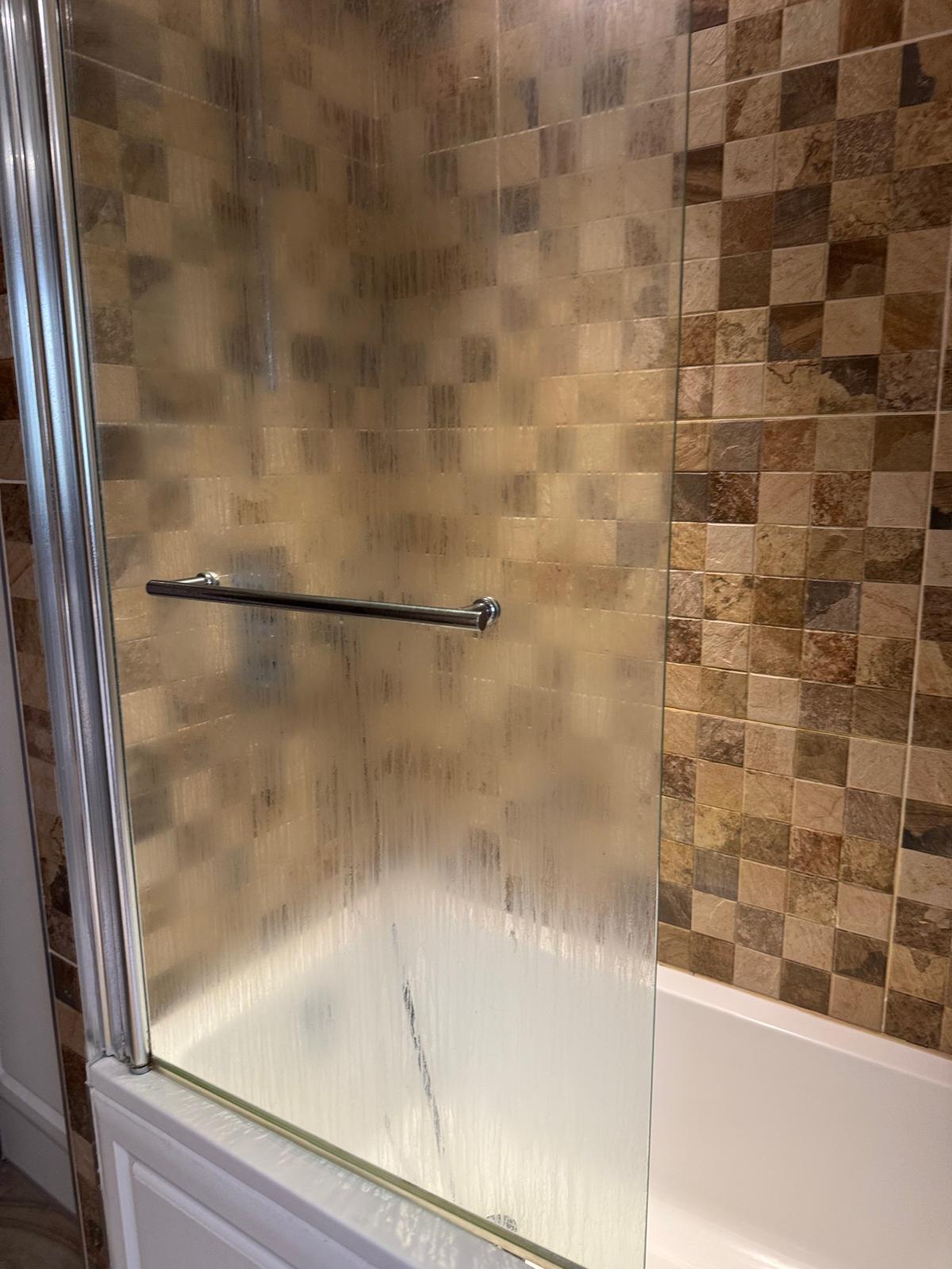 Bathroom — descale & sanitise — before